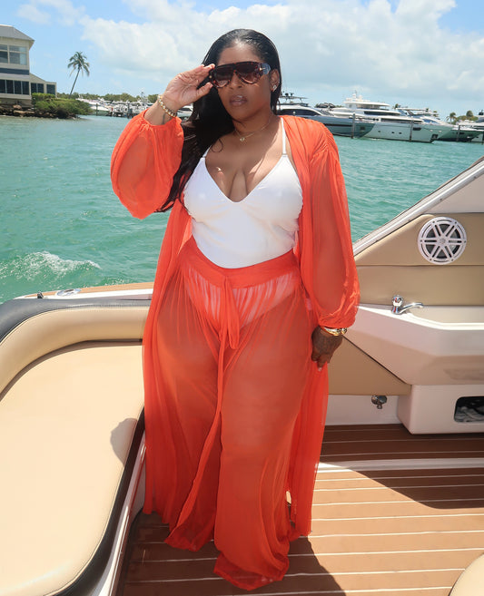 Set Sail Mesh Cover Up Set