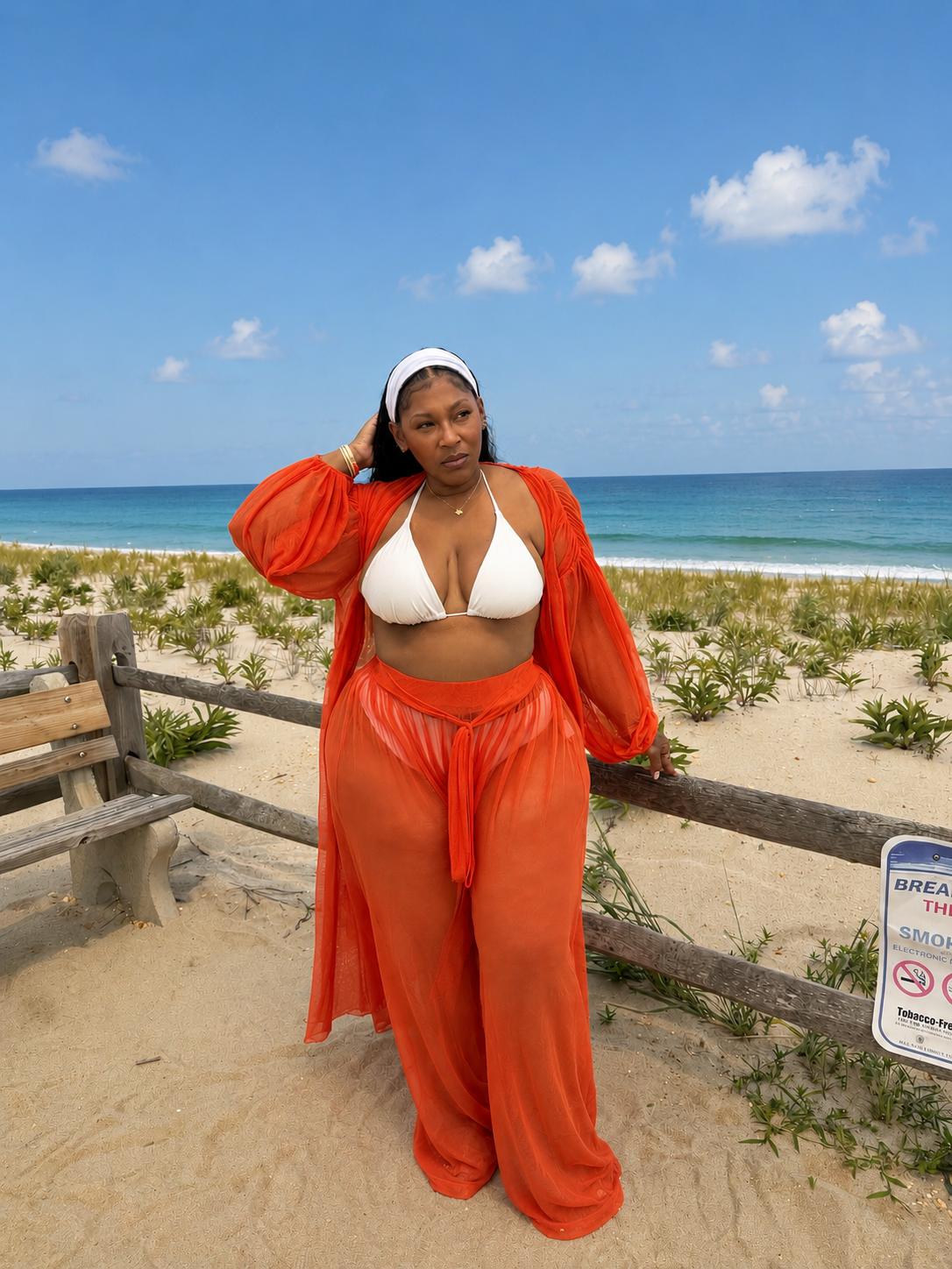 Set Sail Mesh Cover Up Set